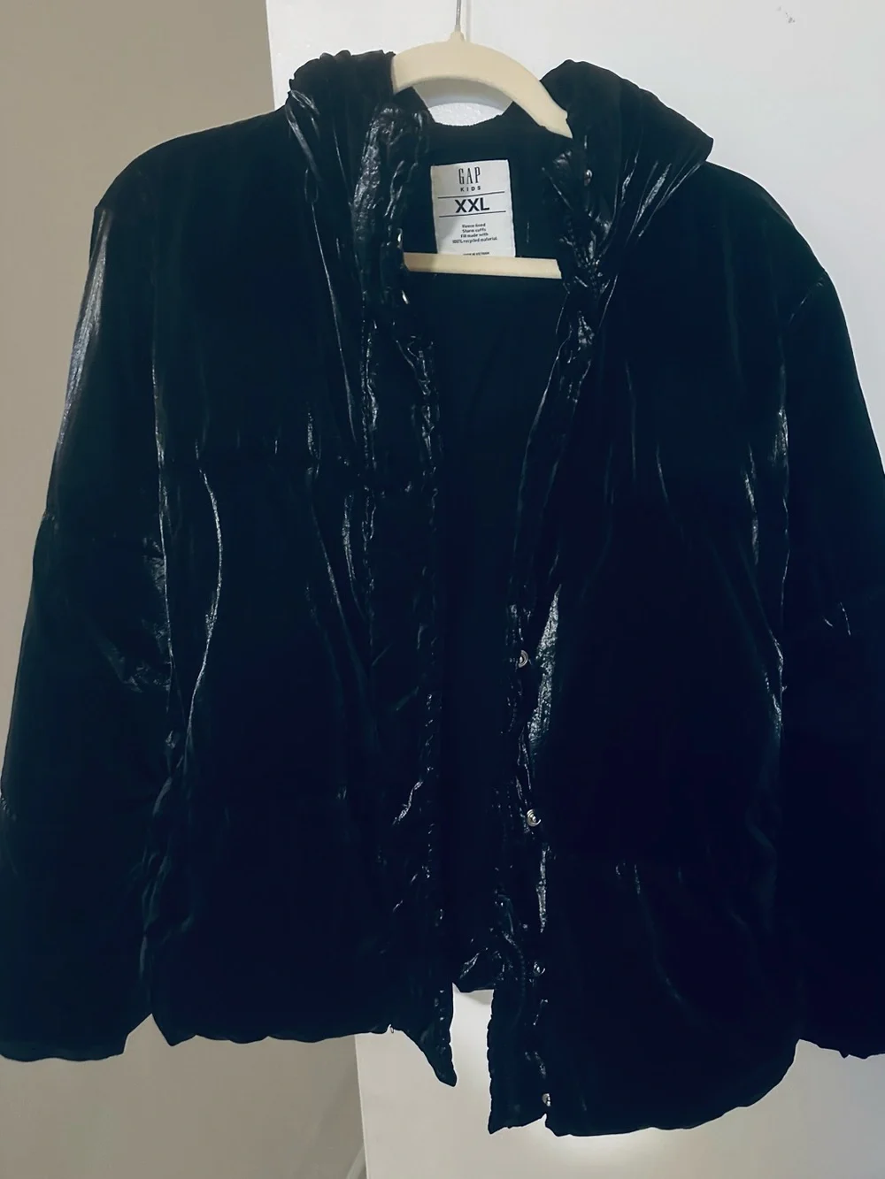 GAP Kids GIRLS Black Puffer Jacket with Hood - XXL size 14